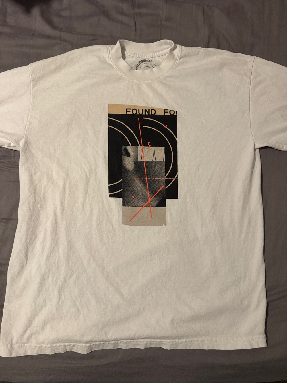Found White Graphic Short-Sleeve Tee